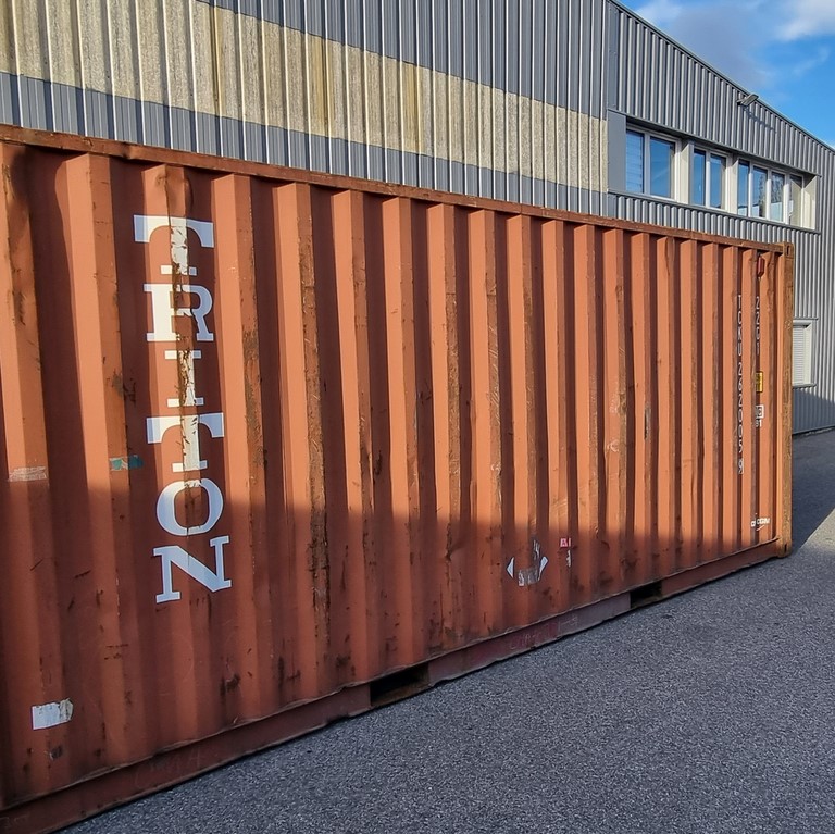 container 20 pieds d'occassion de couleur marron