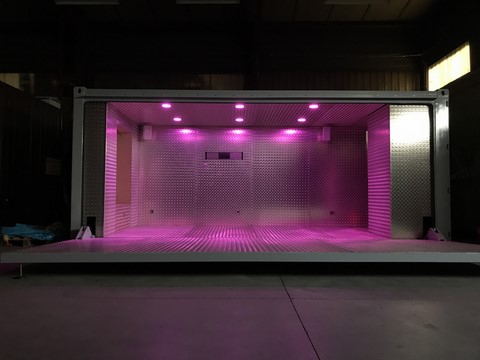 container led evenementiel rose